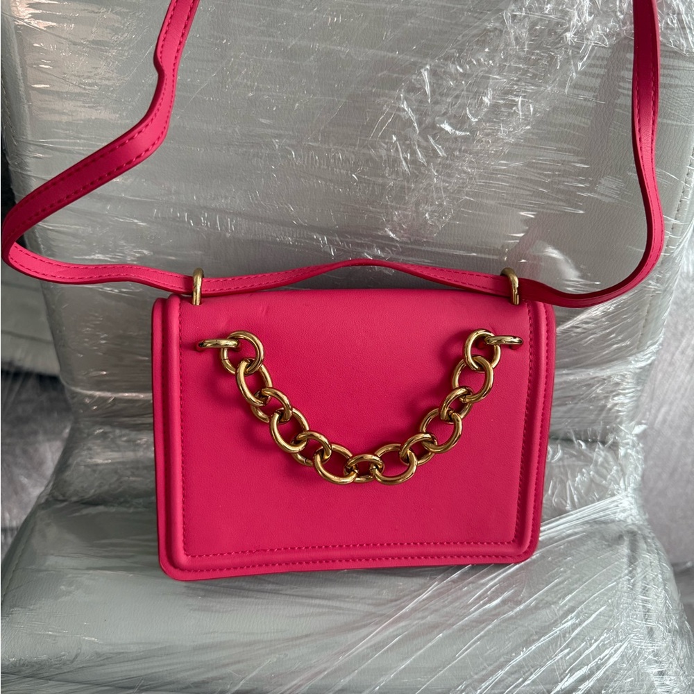 ZARA Chic Pink Chain Strap Women's Bag